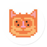 Pixel Kitty Cat stickers