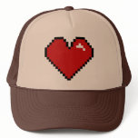 Pixel Love Red Large Trucker Hat