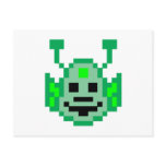Pixel Martian Alien postcards