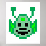 Pixel Martian Alien posters