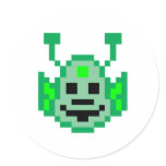 Pixel Martian Alien stickers