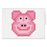 Pixel Piggy Pig cards