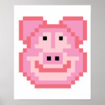 Pixel Piggy Pig posters