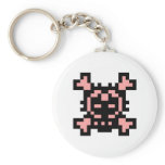 PIxel Pink Skull and Crossbones keychains
