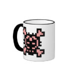 PIxel Pink Skull and Crossbones mugs