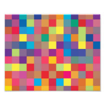 Pixel Rainbow Square Pattern