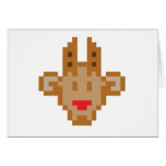 Pixel Reindeer cards