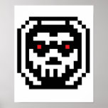 Pixel Skeleton Skull posters