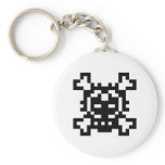 Pixel Skull and Crossbones keychains