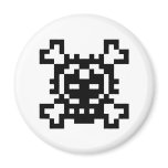 Pixel Skull and Crossbones magnets