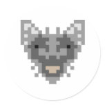 Pixel Wolf stickers