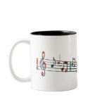 Pixelated music string mugs