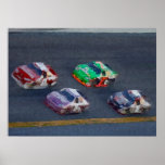 Pixelated Stock Cars Posters