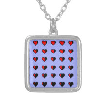 Pixeled Hearts Custom Necklace