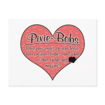 Pixie-Bob Paw Prints Cat Humour Post Cards