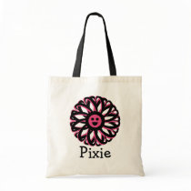 Pixie Happy Flower Personalised Tote Bag