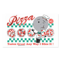 Pizza Any Way I Slice It Retro Sticker