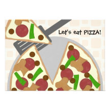 Pizza Birthday Party Invitation