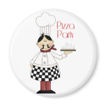 Pizza Birthday Party magnets