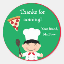 Pizza Birthday Party Sticker