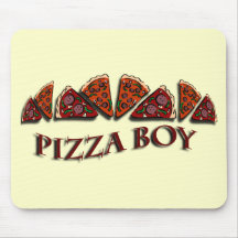 Pizza Boy Mouse Pads