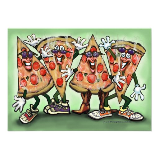 Pizza Party Card Custom Invite