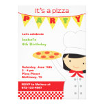 Pizza Party Girl Invitations