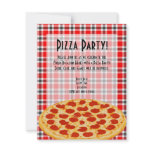 Pizza Party Invitation, Tablecloth Design