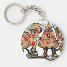 Pizza Party Keychain