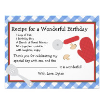 Pizza Party Thank You Note Personalized Invite
