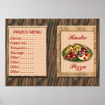Pizza Prices Menu Posters