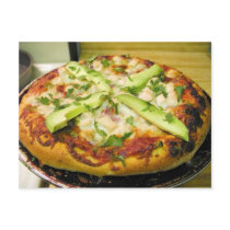 Pizzas Avacados Food Postcards