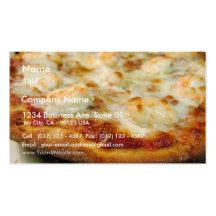 Pizzas Shrimp Cheese Crust Business Card Template