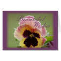Pk & Yel Pansy Card- customise