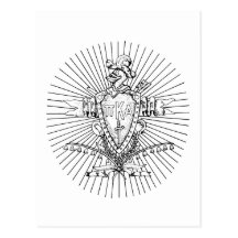 PKA Crest BW Weathered Postcard