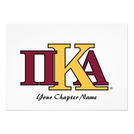 PKA Greek Letters Custom Invites