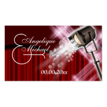 Place cards Hollywood wedding red black white Business Cards