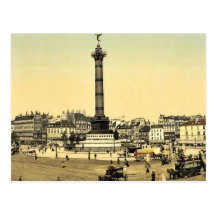 Place de la Bastille, Paris, France classic Photoc Post Cards