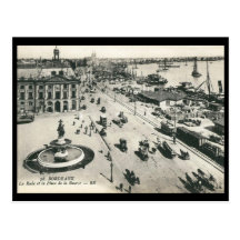 Place de la Bourse, Bordeaux, France Vintage Post Card
