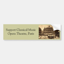 Place de l'Opera, Paris France c1925 Vintage Bumper Stickers