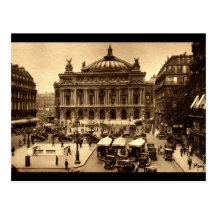 Place de l'Opera, Paris France c1925 Vintage Post Card