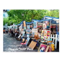 Place du Tertre, Paris Post Card