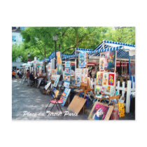 Place du Tertre, Paris Post Card