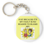 place the blame proverb keychains
