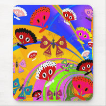 Placemat Girls Kid's Butterfly Collage Mousemat