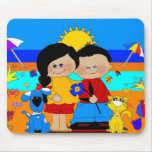 Placemat Kid's Best Friends Boy Girl Dog Cat mousepads