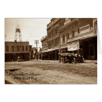 Placerville, California 1908 Road Trip Greeting Card