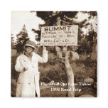Placerville to Lake Tahoe 1908 Road Trip Fridge Magnet