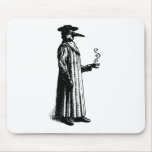 Plague Doctor with a Hot Cuppa mousepads