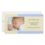 Plaid and Micro Dots Boy New Baby Photo Cards